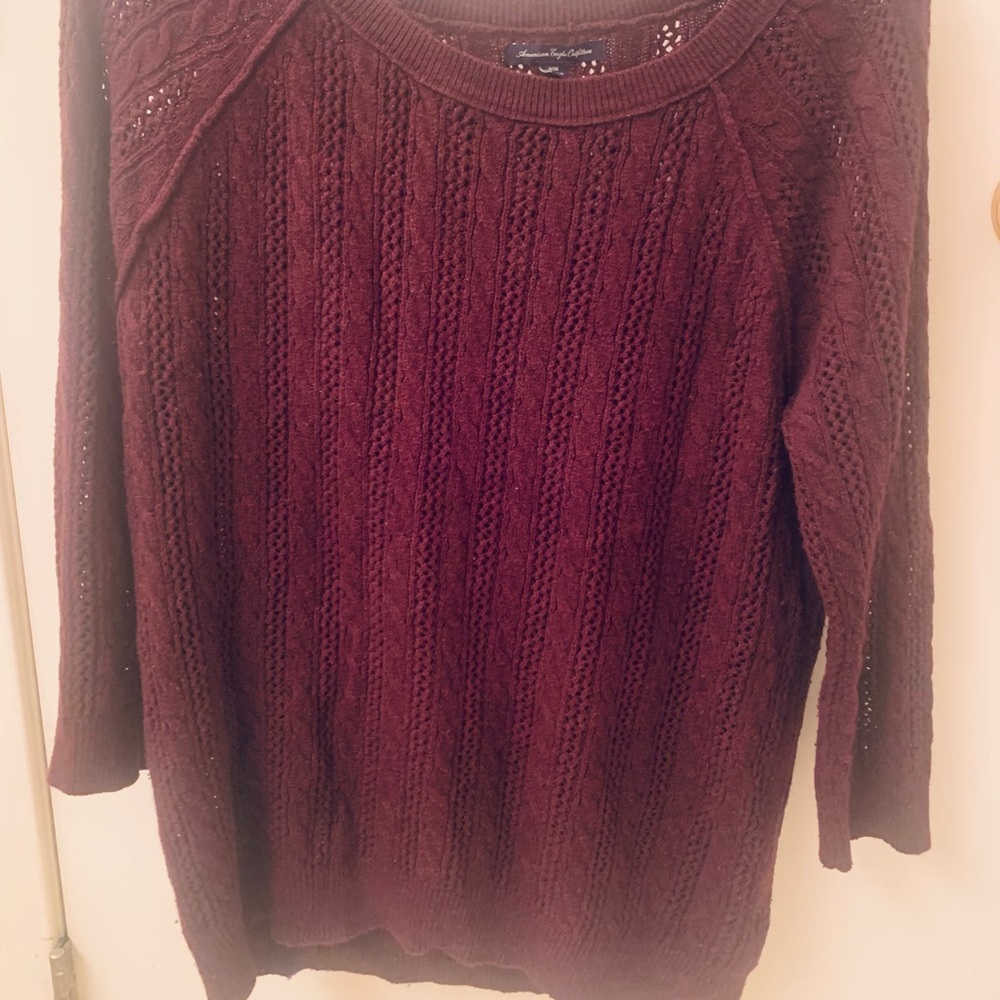American Eagle Outfitters, Medium, Dark Maroon, sweater